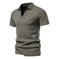 thumbnail image 1 of Fznquz Shirts Men Summer Collared Green Polo Tshirts Casual Plain Short Sleeve Shirts Men XXXXXL, 1 of 8
