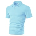 thumbnail image 1 of Fznquz Shirts for Men Dress Work Blue Casual Polo Summer Slim Fit Shirts Men M, 1 of 4