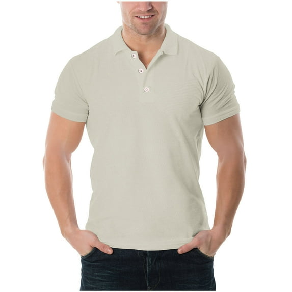 Fznquz Short Sleeve Mens Shirts Casual Summer Gray Tshirts Henley Plain Comfy Tee Shirts L