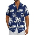 thumbnail image 1 of Fznquz Short Sleeve Shirts for Men Hawaiian Summer Shirts Casual Tropical Button Down Mens Tops, 1 of 5