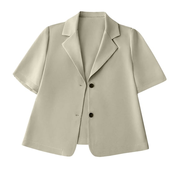 Fznquz Short Sleeve Women Cardigan Yellow Lightweight Button Down Cardigans Business Formal Blouses