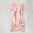 thumbnail image 1 of Fznquz Short Sleeve Women's Nightgowns Sleepwear Sleep Dress Lounge Soft Comfy Pink Nighty with Built in Bra, 1 of 9