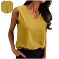 thumbnail image 1 of Fznquz Sleeveless Tops for Women Plain Summer Tank Tops Work Yellow Dressy 2026 Women Shirts, 1 of 9