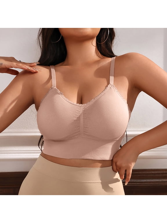 Spaghetti Strap Plus Size Sports Bras for Women Longline Quick Dry Yoga Bras