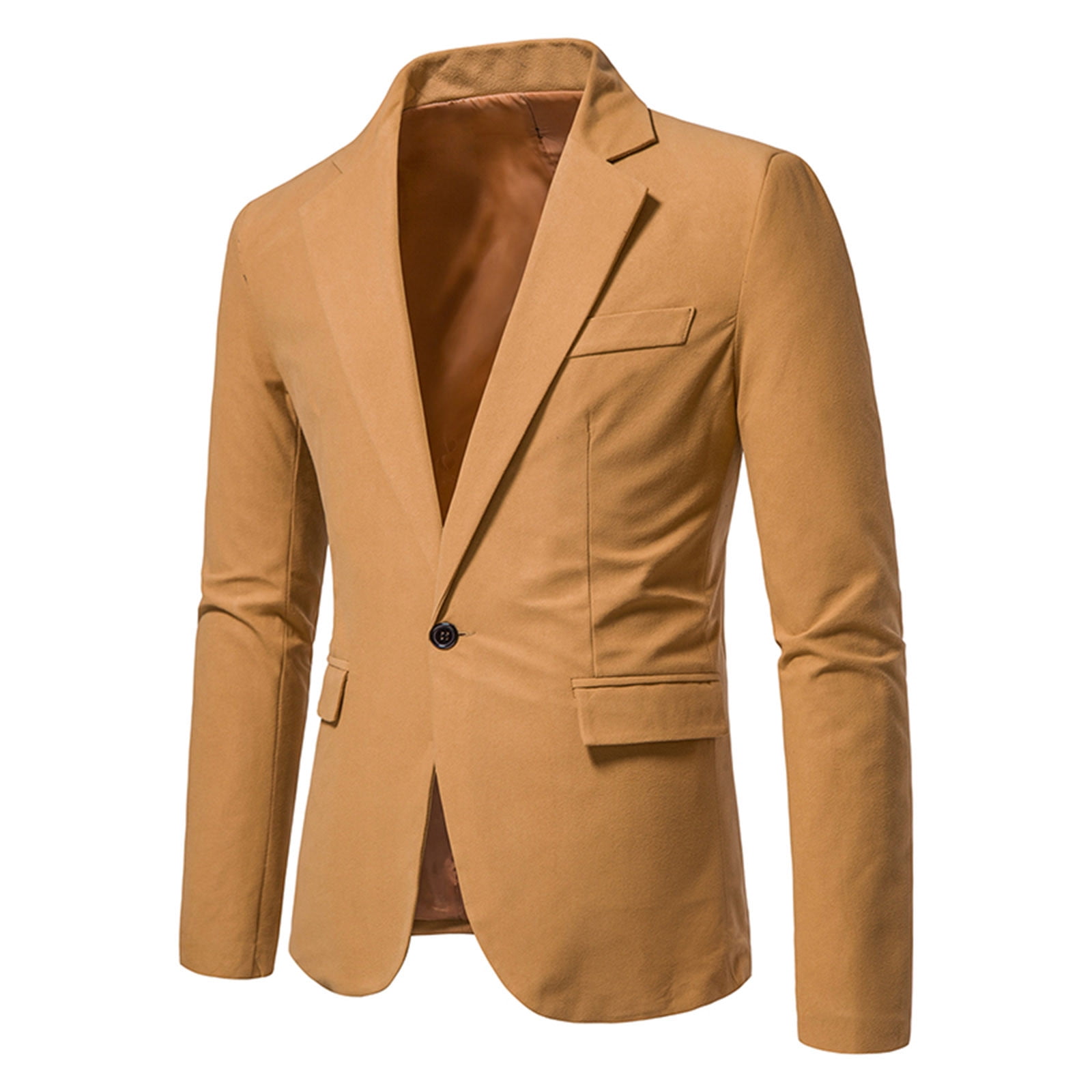 Fznquz Suit Jacket Men Clearance Yellow Dressy Blazer Sport Coat