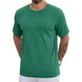 thumbnail image 1 of Fznquz Summer Big and Tall T Shirts for Men Round Neck Short Sleeve Green Tees Soft Casual Shirts XXXL, 1 of 5