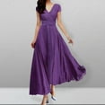 thumbnail image 1 of Fznquz Summer Dresses for Women 2025 High Waist Wrap Elegant Gown, Sexy Prom Wedding Guest Dresses Purple, 1 of 6