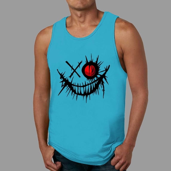 Fznquz Summer Tank Tops for Men Tank Top Athletic Graphic Sleeveless Tank Tops