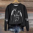 thumbnail image 1 of Fznquz Sweatshirts Women Trendy Crewneck Black Long Sleeve Graphic Sweatshirt Winter Pullover Fall Loose Fit Women's Clothing, 1 of 3
