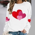 thumbnail image 1 of Fznquz Valentine Sweatshirts for Women Heart Graphic Oversized Outfits Cute White Fashion XL, 1 of 5