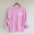 thumbnail image 1 of Fznquz Valentines Sweatshirt Womens Cute Crewneck Outfit Love Heart Graphic Oversized Trendy Lightweight Pink Womens Tops XL, 1 of 7