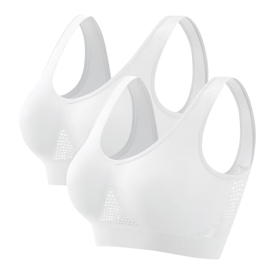 Fznquz Women Sports Bra Seamless Wirefree Plus Size High Support Bra