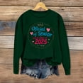 Fznquz Women Sweatshirts Crewneck Long Sleeve Green 2025 Sweatshirt New