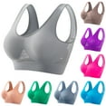 thumbnail image 1 of Fznquz Womens Bras $5 Seamless Wirefree Bra Gray Yoga High Support Bras, 1 of 3