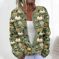 thumbnail image 1 of Fznquz Womens Cardigans Casual Knitted Sweaters Soft Winter Button Down Green Long Sleeve Blouse, 1 of 3