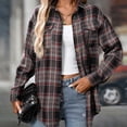 thumbnail image 1 of Fznquz Womens Dressy Blouses Plaid Button Up Flannel Shirts Collar Long Sleeve Trendy Button Down Yellow Womens T Shirts, 1 of 8
