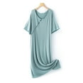 thumbnail image 1 of Fznquz Womens Nightgown Casual Loungewear Short Sleeve Nightdress Comfy Soft Blue Sleep Dress, 1 of 9