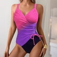 thumbnail image 1 of Fznquz Womens One Piece Swimsuits Tummy Control Bathing Suit Tie Knot Modest Full Coverage Bathing Suits, 1 of 5