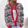 thumbnail image 1 of Fznquz Womens Summer Cardigan Fall Long Sleeve Sweater Christmas Multicolor Button Down Soft Womens Fashion, 1 of 5