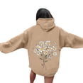 thumbnail image 1 of Fznquz Yellow Womens Blouse Trendy Graphic Hoodies Winter 2025 Crew Neck Womens Fashion Tops, 1 of 5