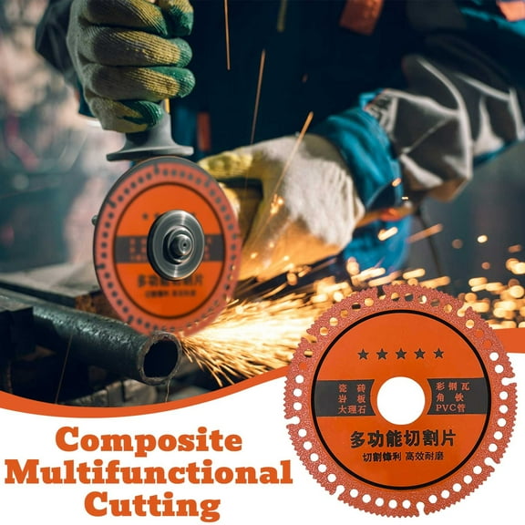 Fzsteel 100mm Composite Multi-Functional Cutting Disc for Angle Grinder - Efficient Cutting for Tile, Stone, Metal with Heat Dissipation and Durability