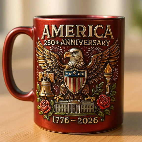 Fzsteel 250Th Anniversary Commemorative Ceramic Mug - Durable 16x14x11cm Collectible For Patriotic Gifts & Everyday Use