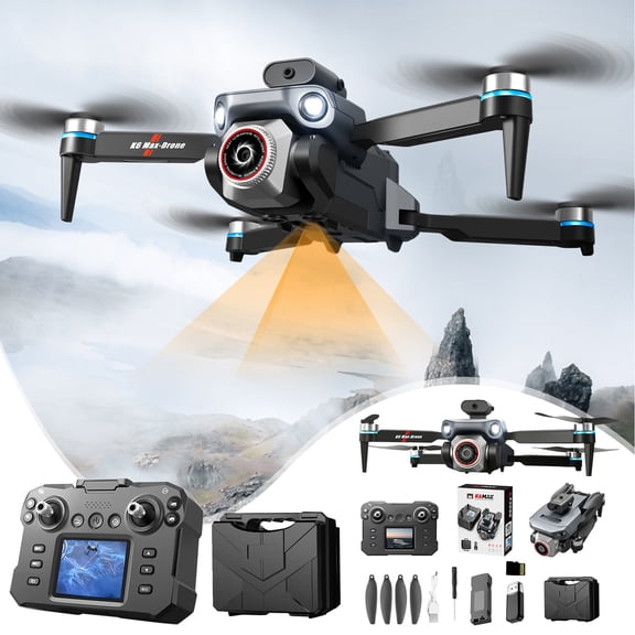 Fzsteel 4G RC Quadcopter With HD Camera Screen Display Brushless Motor Altitude Hold And Cool Lights For Adults And Beginners