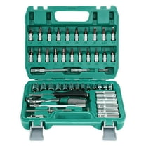 Fzsteel 53-Piece Socket Wrench Set Hardware Tools for Car Motorcycle Repair, Home DIY & Craftsmen - Durable Vanadium Steel Kit with Blow-Molded Case (Ideal Father's Day Gift)