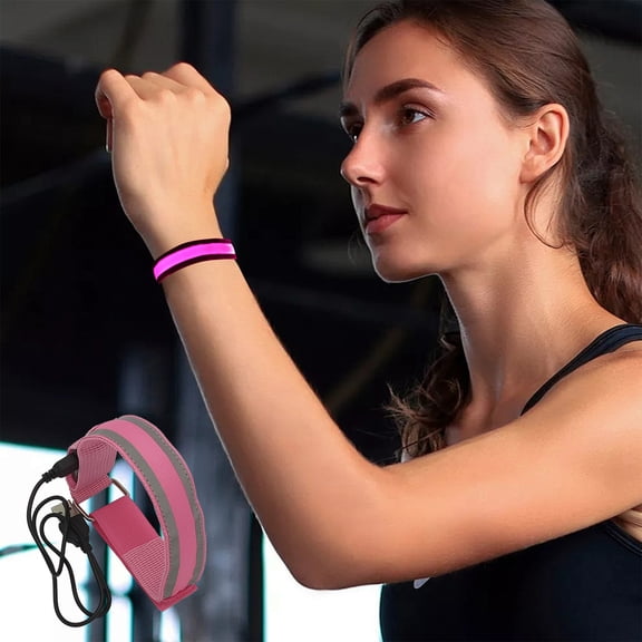 Fzsteel Adjustable LED Light Up Bracelets Glow in The Dark for Night Running Cycling Party Festivals Concerts Sports Events High Visibility Safety Arm Wrist Band Favors Game Prizes