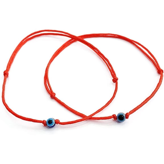 Fzsteel Adjustable Turkish Evil Eye Protection Bracelet for Good Luck and Positive Energy Unisex Bead Jewelry with Custom Fit