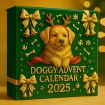 Fzsteel Advent Calendar 2025 24 Days Countdown With Corgi Poodle Beagle Figurines Acrylic Holiday Decor For Dog Lovers Family Christmas Gift 26x18x3cm