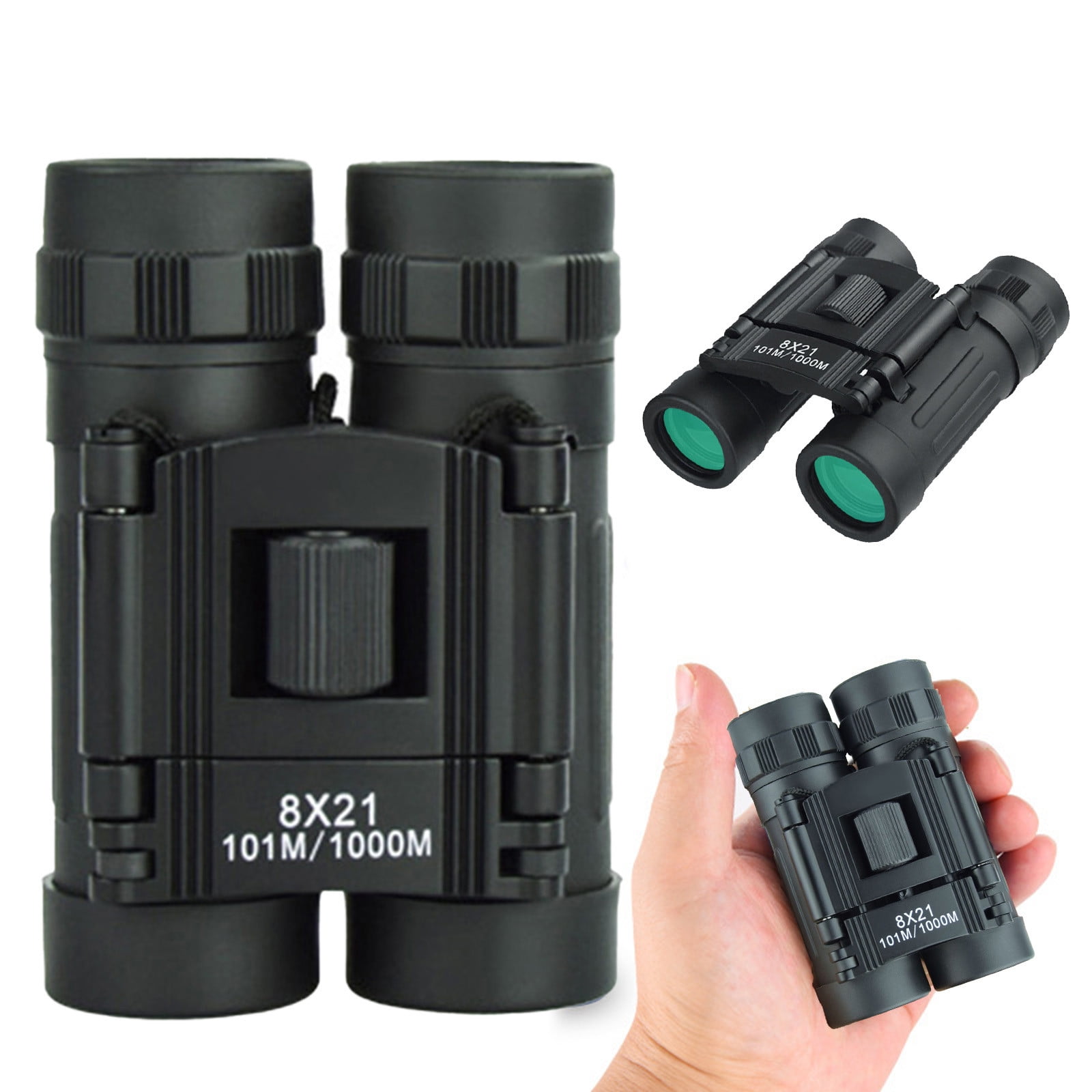 Fzsteel Anourney 8x21 Compact Binoculars with High-Definition Night Vision, Foldable Lightweight Design for Outdoor Adventures, Hiking, Concerts & Sports Events