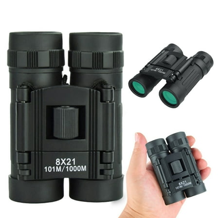 Fzsteel Anourney 8x21 Compact Binoculars with High-Definition Night Vision, Foldable Lightweight Design for Outdoor Adventures, Hiking, Concerts & Sports Events