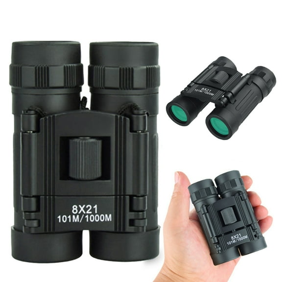 Fzsteel Anourney 8x21 Compact Binoculars with High-Definition Night Vision, Foldable Lightweight Design for Outdoor Adventures, Hiking, Concerts & Sports Events
