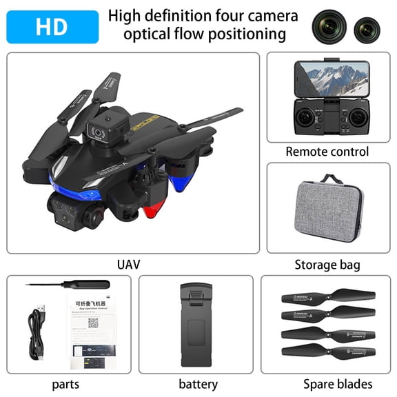Fzsteel Brushless Motor Drone with 4-Way Obstacle Avoidance and HD Camera for Stable Flight, 360 Flips and Aerial Photography