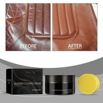 Fzsteel Car Leather Care Paste Nourishes & Protects, Restores Original Shine, Easy Application, 100g x1 for Auto Seats, Sofas, Bags
