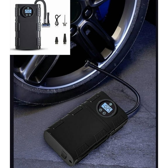 Fzsteel Car Tire Pump Wireless Digital Display, 150PSI 35L/min Fast Inflation Portable Air Compressor with 4000mAh Battery for Vehicle Tires
