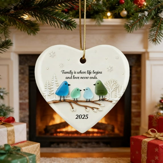 Fzsteel Christmas Acrylic Ornament 2D - Heartfelt Sisterhood & Friendship Keepsake, Commemorative Holiday Decor for Tree, Home, Collectible Holiday Gift