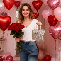 Fzsteel Christmas Themed Reusable Linen Tote Bag with Festive Prints and Sturdy Handle for Gift Wrapping, Holiday Shopping, and Decorative Use