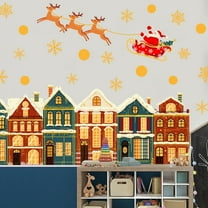 Fzsteel Christmas Wall Stickers Self-Adhesive Holiday Decor for Kids Bedroom Nursery Playroom - Easy Peel and Stick Mural Decals with 24H Customer Service