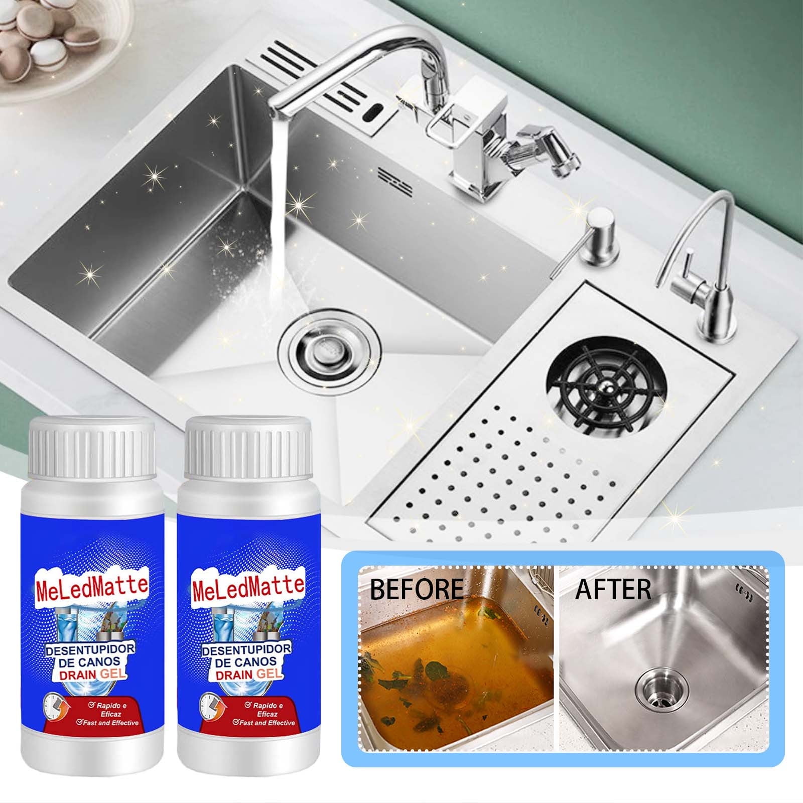 Fzsteel Drain Cleaner 2-Pack Powerful Clog Remover 358g Safe For ...