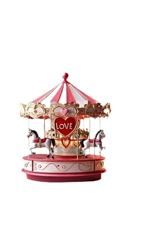 Durable Acrylic Carousel Keychain With Rope for Car and Bag, Customizable Gift for Birthdays and Holidays