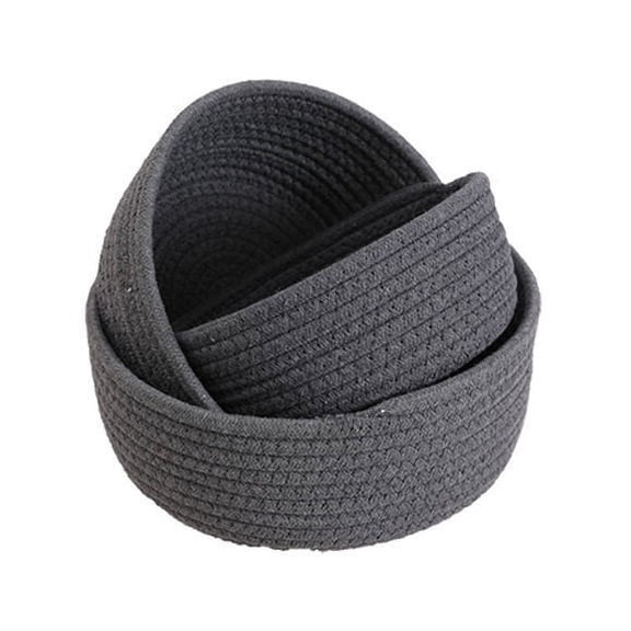 Fzsteel Eco-Friendly Woven Storage Basket – Perfect for Home Organization and Gift Giving, Foldable Washable and Durable, Set of 3 Multiple Sizes