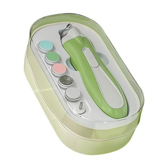 Fzsteel Electric Nail Grinder With Automatic Safety LED Light & 0.1mm Precision For Baby Toddlers Battery-Powered Portable Manicure Care Set With Splinter-Proof Design