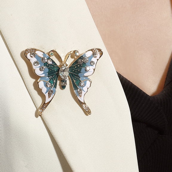 Fzsteel Elegant Crystal Rhinestone Brooch for Women Fashion Jewelry Accessories Gift Idea