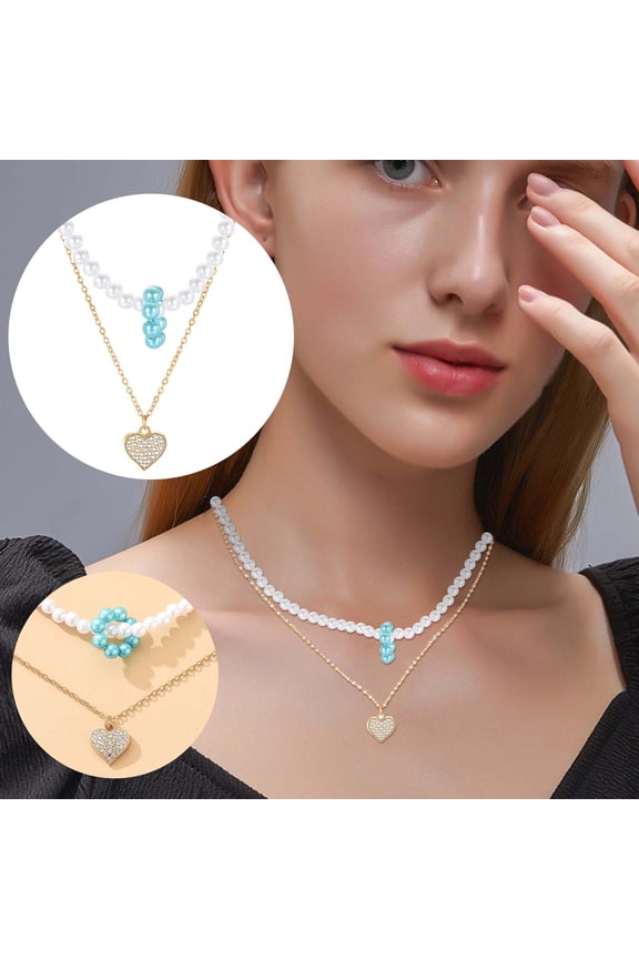 Elegant Heart-Shaped Diamond Simulant Pendant Necklace for Women, Perfect Mother's Day Gift Idea, Fashion Jewelry with 20.5 Inch Alloy Chain