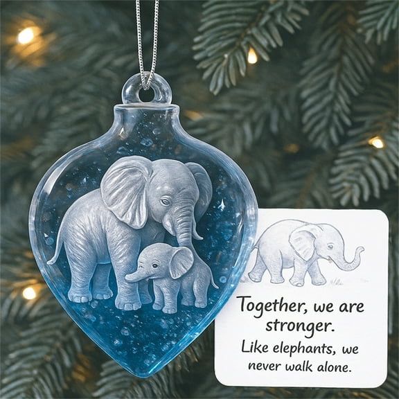 Fzsteel Elephant Family Friendship Decoration 8cm Adorable Home Decor Durable Compact Gift For Housewarming Birthday