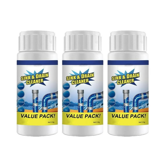 Fzsteel Enzyme Drain Cleaner Powder - Fast-Acting Pipe Clearing Agent, Clog Remover for Kitchen Bathroom Sink Shower Tub, Safe for Pipes with Non-Corrosive Formula