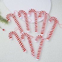 Fzsteel Festive Soft Fabric Candy Cane Ornaments for Christmas Tree Decorations with Sturdy Hanging Loop