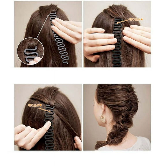 Fzsteel Fishbone Braiding Hair Tool for Quick and Easy Hairstyles with Portable Design for All Hair Types